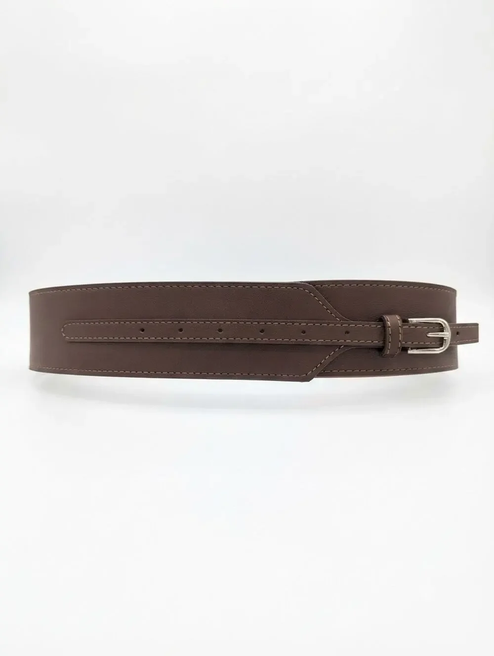 Corset Waist Belt Western Boho Chic Minimalist Women's Brown 2.5